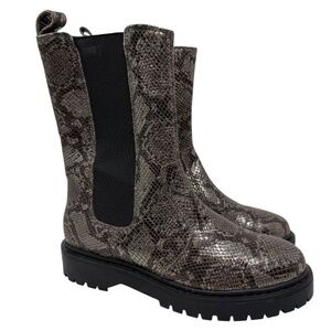 GEOX Respira Snakeskin Chelsea Ankle Boots
